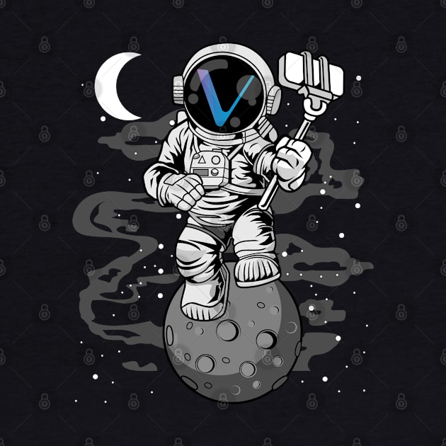 Astronaut Selfie Vechain Crypto VET Coin To The Moon Token Cryptocurrency Wallet Birthday Gift For Men Women Kids by Thingking About